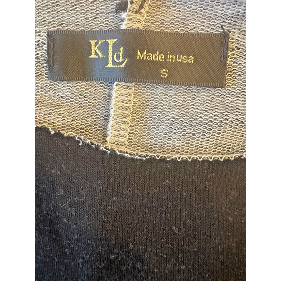 KLD Sweater Womens Small Black Tunic Boxy Oversized raw hem dolman sleeve - Picture 2 of 4